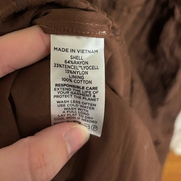 Hill House Home Chocolate Seersucker Nap Dress Ellie Medium Cotton Lined Brown - Picture 8 of 9